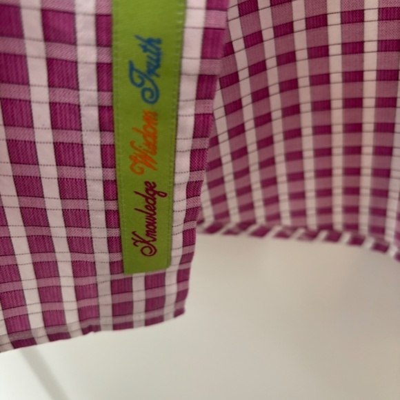 ROBERT Graham Luxury Long Sleeve Dress Shirt Pink and White Check Patter… - Picture 6 of 16
